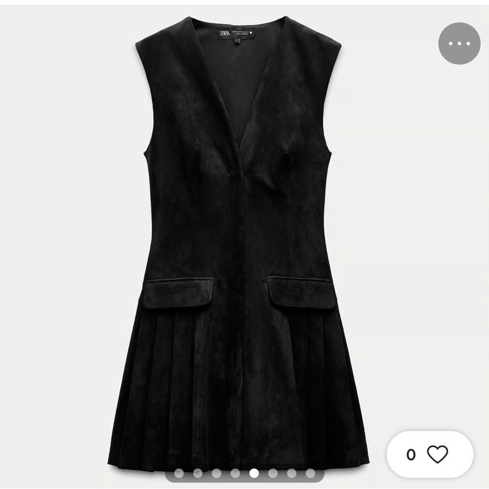 Zara Black V-Neck Mini Dress